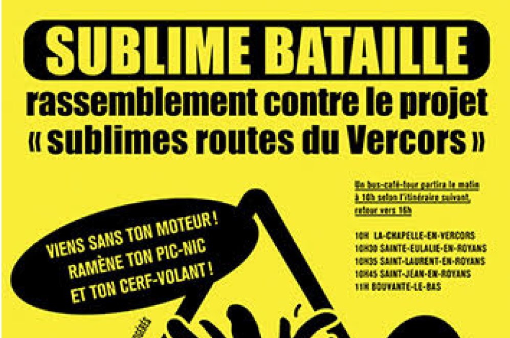 Rassemblement contre le projet de route de la Métro